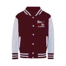 Load image into Gallery viewer, Hug Me I'm Vaccinated Varsity Jacket