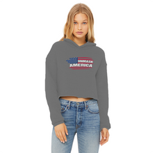 Load image into Gallery viewer, Unmask Ladies Cropped Raw Edge Hoodie