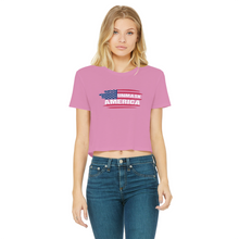 Load image into Gallery viewer, Unmask Classic Women's Cropped Raw Edge T-Shirt