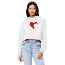 Load image into Gallery viewer, Love Dog Unisex Cropped Raw Edge Boyfriend Hoodie