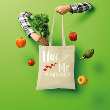 Load image into Gallery viewer, Hug Me I'm Vaccinated Shopper Tote Bag