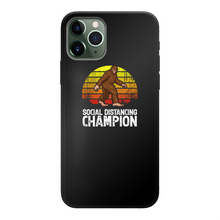 Load image into Gallery viewer, Social Distance Back Printed Black Soft Phone Case