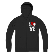 Load image into Gallery viewer, Love Dog Premium Adult Zip Hoodie