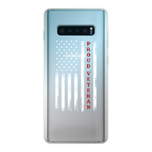 Load image into Gallery viewer, Proud Veteran Back Printed Transparent Soft Phone Case