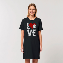 Load image into Gallery viewer, Love Dog Organic T-Shirt Dress