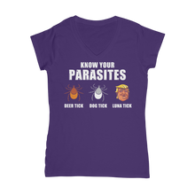 Load image into Gallery viewer, Trump Parasite Classic Women's V-Neck T-Shirt