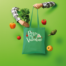 Load image into Gallery viewer, Pizza is My Valentine Shopper Tote Bag