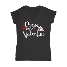 Load image into Gallery viewer, Pizza is My Valentine Classic Women's V-Neck T-Shirt