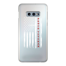 Load image into Gallery viewer, Proud Veteran Back Printed Transparent Hard Phone Case