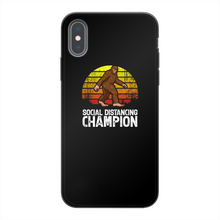 Load image into Gallery viewer, Social Distance Back Printed Black Soft Phone Case