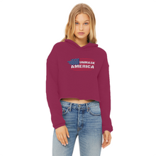 Load image into Gallery viewer, Unmask Ladies Cropped Raw Edge Hoodie