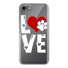 Load image into Gallery viewer, Love Dog Back Printed Transparent Soft Phone Case