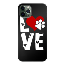 Load image into Gallery viewer, Love Dog Back Printed Black Soft Phone Case