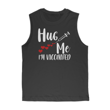 Load image into Gallery viewer, Hug Me I'm Vaccinated Premium Adult Muscle Top