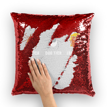 Load image into Gallery viewer, Trump Parasite Sequin Cushion Cover