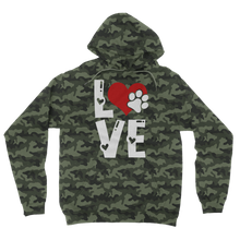Load image into Gallery viewer, Love Dog Camouflage Adult Hoodie