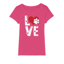 Load image into Gallery viewer, Love Dog Organic Jersey Womens T-Shirt