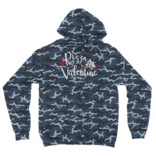 Load image into Gallery viewer, Pizza is My Valentine Camouflage Adult Hoodie