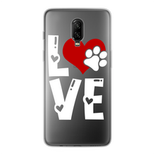 Load image into Gallery viewer, Love Dog Back Printed Transparent Soft Phone Case