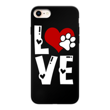 Load image into Gallery viewer, Love Dog Back Printed Black Soft Phone Case