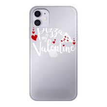 Load image into Gallery viewer, Pizza is My Valentine Back Printed Transparent Soft Phone Case