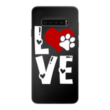 Load image into Gallery viewer, Love Dog Back Printed Black Soft Phone Case