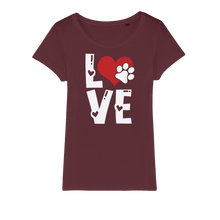 Load image into Gallery viewer, Love Dog Organic Jersey Womens T-Shirt