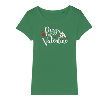 Load image into Gallery viewer, Pizza is My Valentine Organic Jersey Womens T-Shirt