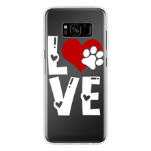 Load image into Gallery viewer, Love Dog Back Printed Transparent Soft Phone Case
