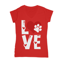 Load image into Gallery viewer, Love Dog Classic Women's V-Neck T-Shirt