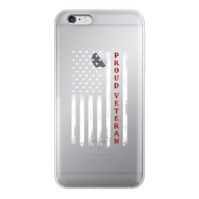 Load image into Gallery viewer, Proud Veteran Back Printed Transparent Soft Phone Case