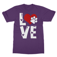Load image into Gallery viewer, Love Dog Classic Heavy Cotton Adult T-Shirt