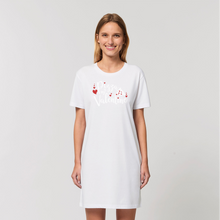 Load image into Gallery viewer, Pizza is My Valentine Organic T-Shirt Dress