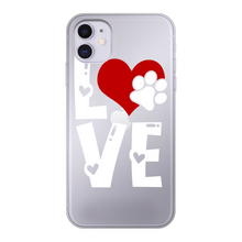 Load image into Gallery viewer, Love Dog Back Printed Transparent Soft Phone Case