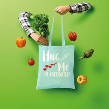 Load image into Gallery viewer, Hug Me I'm Vaccinated Shopper Tote Bag