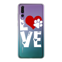Load image into Gallery viewer, Love Dog Back Printed Transparent Soft Phone Case