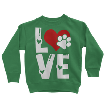 Load image into Gallery viewer, Love Dog Classic Kids Sweatshirt