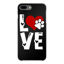 Load image into Gallery viewer, Love Dog Back Printed Black Hard Phone Case