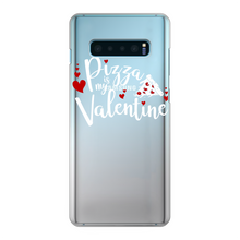 Load image into Gallery viewer, Pizza is My Valentine Back Printed Transparent Hard Phone Case