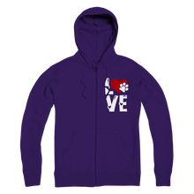Load image into Gallery viewer, Love Dog Premium Adult Zip Hoodie