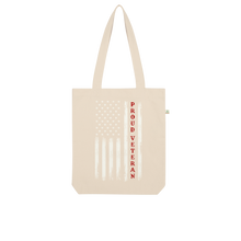 Load image into Gallery viewer, Proud Veteran Organic Tote Bag