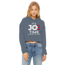 Load image into Gallery viewer, Joe Biden Ladies Cropped Raw Edge Hoodie