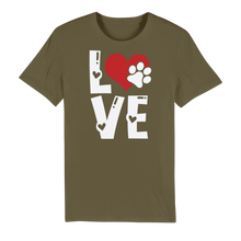 Load image into Gallery viewer, Love Dog Premium Organic Adult T-Shirt