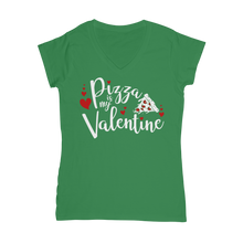 Load image into Gallery viewer, Pizza is My Valentine Classic Women's V-Neck T-Shirt