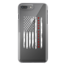 Load image into Gallery viewer, Proud Veteran Back Printed Transparent Hard Phone Case