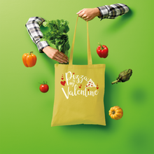 Load image into Gallery viewer, Pizza is My Valentine Shopper Tote Bag