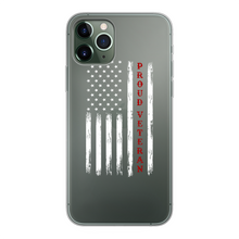 Load image into Gallery viewer, Proud Veteran Back Printed Transparent Soft Phone Case