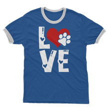 Load image into Gallery viewer, Love Dog Adult Ringer T-Shirt
