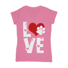 Load image into Gallery viewer, Love Dog Classic Women's V-Neck T-Shirt