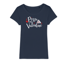 Load image into Gallery viewer, Pizza is My Valentine Organic Jersey Womens T-Shirt